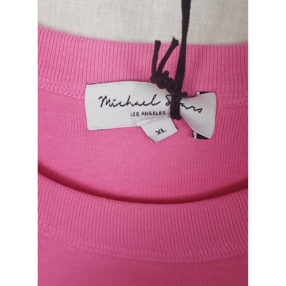 Michael Stars Vita Strappy Tank XL Azalea Pink Cotton Ribbed Casual Beach Summer - Picture 3 of 9